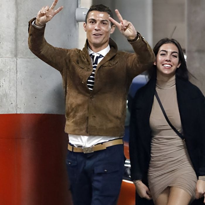 Cristiano Ronaldo and his girlfriend Georgina Rodriguez during Alejandro Sanz's concert