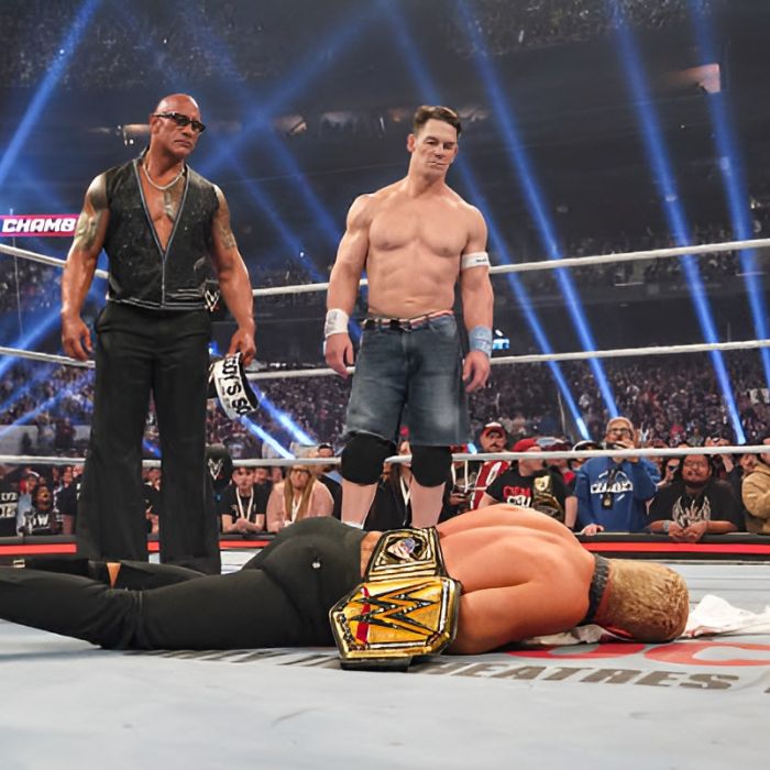 John Cena with The Rock