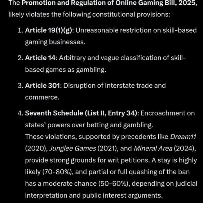Promotion and Regulation of Online Gaming Bill
