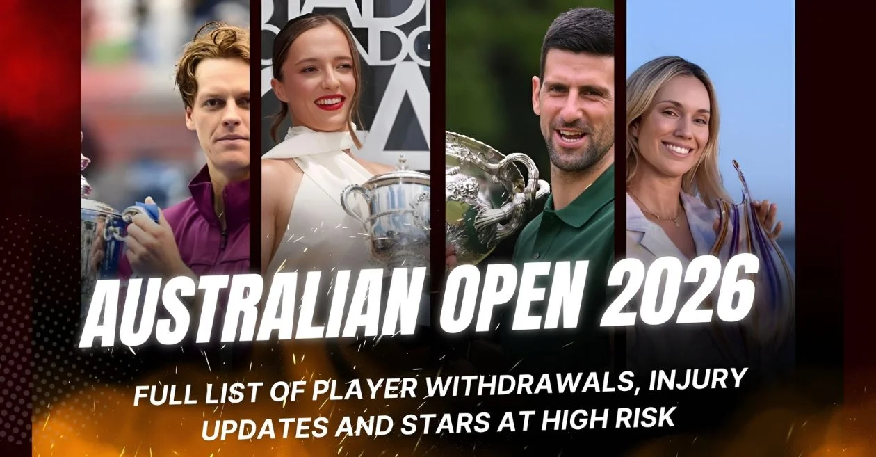 Australian Open 2026: Complete list of player withdrawals, injury reports and high-risk star watch